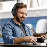 هايلو - S35 ANC سماعة بلوتوث لاسلكية - بيج