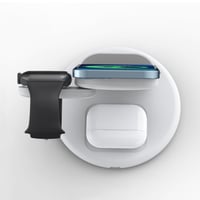 ويوو - منصة شحن لاسلكية 3 في 1 بقوة 15 واط - ابيض