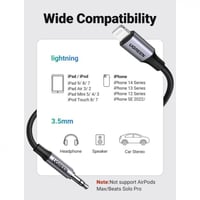 يوجرين - وصلة سماعة للآيفون إلى 3.0 مم AUX منفذ سم...