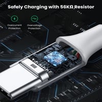 يوجرين - كيبل يو اس بي ايفون نايلون مظفر بطول 1 مت...