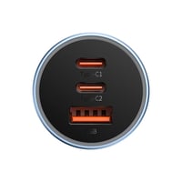 بيسوس - شاحن سيارة بمنفذين تايب سي و منفذ يو اس بي...