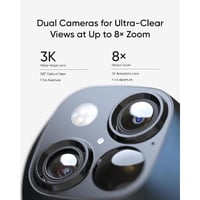 يوفي - كاميرا مراقبة خارجية بدقة 3K عدسة 360 درجة...