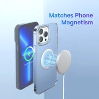 بيسوس - حلقة معدنية مغناطيسية هالو للايفون - فضي