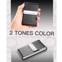 حامل بطاقات العمل جلد أسود