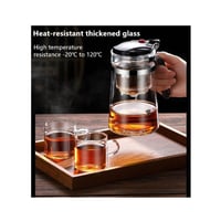 ابريق - شاي زجاجي مع مصفاة شاي شفافة