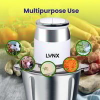 لينكس - مفرمة لحوم كهربائية 2 لتر من الستانلس ستيل