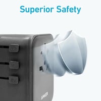 انكر - فيش سفر متعدد المداخل بقوة 65 واط بمنفذ يو...