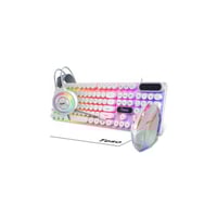 تيسو -بكج كيبورد + ماوس + سماعة + ماوس باد - ابيض