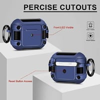 حافظة ايربودز مدرعة بقفل أمان وحلقة تعليق معدنية -...