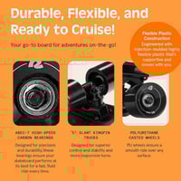 ريتروسبيكس كويك - لوح تزلج طويل من الخيزران 22.5 ا...