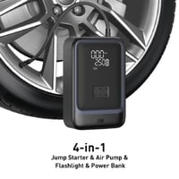 جودا – جهاز تشغيل بطارية ومنفاخ هواء 4 في 1 بشاشة...