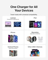 بيلكن - شاحن جداري بقوة 45 واط بمنفذ تايب سي مع سل...