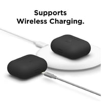 إلاغو - طقم حماية أيربودز برو جراب سيليكون مع حلقا...