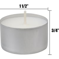 مجموعة شموع شاي غير معطرة مع مدة احتراق ممتدة لـ 6...