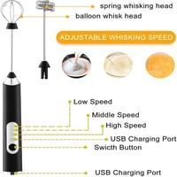 صانع رغوة الحليب الكهربائية القابلة لإعادة الشحن