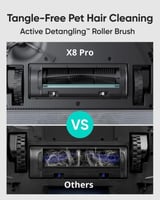 يوفي - مكنسة كهربائية وممسحة تنظيف X8 برو - أسود