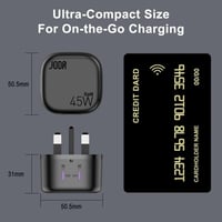 جودا - شاحن جداري فولت بود بقوة 45 واط بمنفذين تاي...