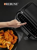 ريبون - قلاية هوائية كهربائية 9 لتر 1400 واط - اسو...