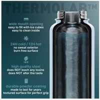 زجاجة مياه رياضية سعة 1200 مل من الستانلس ستيل