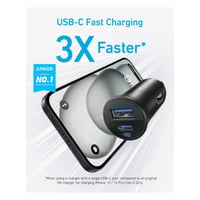 انكر - شاحن سيارة بقوة 30 واط بمنفذ تايب سي و منفذ...