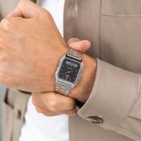 كاسيو - ساعة انالوج للجنسين بحركة كوارتز وسوار من...