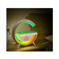 مصباح ليلي - بإضاءة LED وبمكبر صوتي وشحن لاسلكي