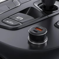 ايس فاست - شاحن سيارة بمنفذ تايب سي ومنفذ USB-A بق...