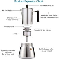 إيزي ووركس - وعاء قهوة الاسبريسو الأنيق 300 مل