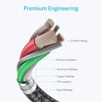 عرض انكر كيبل تايب سي الي تايب سي قماش بقوة 60 واط...