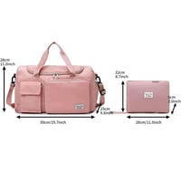 شنطة دفل للسفر والالعاب الرياضية لون زهري