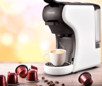 ساتشي - ماكينة صنع القهوة - ابيض