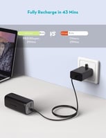 راف باور - بطارية بسعة 10000 ملي امبير 30 واط بمنف...