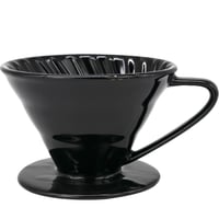 قمع تقطير القهوة - مصنوع من السيراميك لون اسود