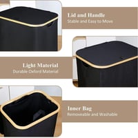 سلة غسيل كبيرة قابلة للطي مع مقبض