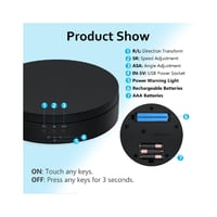 قرص دوار - كهربائي لتصوير الفيديو وعرض المجوهرات و...