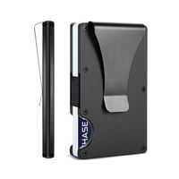 محفظة معدنية متينة مع مشبك للنقود والبطاقات الائتم...