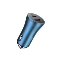 بيسوس - شاحن سيارة بمفذ تايب سي ومنفذ يو اس بي بقد...