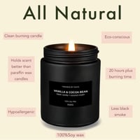 وعاء شمعة معطرة برائحة الفانيليا وحبوب الكاكاو