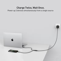 جودا - كيبل شحن DUO بقوة 100 واط تايب سي الى تايب...