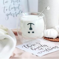 كوب زجاجي معزول بجدار مزدوج وبتصميم ظريف للاسبريسو...