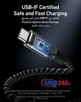 انكر - سلك شحن برايم بقوة 240 واط من تايب سي الى ت...