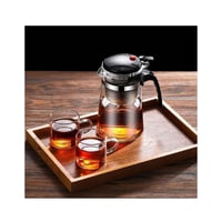 ابريق - شاي زجاجي مع مصفاة شاي شفافة