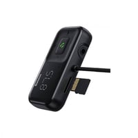 بيسوس - جهاز إرسال FM لاسلكي بلوتوث مع شاحن - أسود