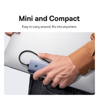 بيسوس - محول منافذ 7 في 1 - رمادي فلكي