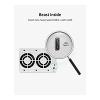 تيراماستر - حاوية تخزين خارجية للقرص الصلب بدون غا...