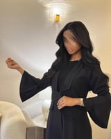 عباية كريب اسود القصة كلوش