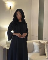 عباية كريب اسود القصة كلوش