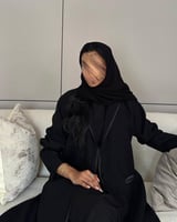 عباية بليزر مبطن كتان اسود