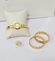 طقم أطفال ذهبي أنيق