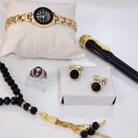 طقم أطفال فاخر باللونين الأسود والذهبي